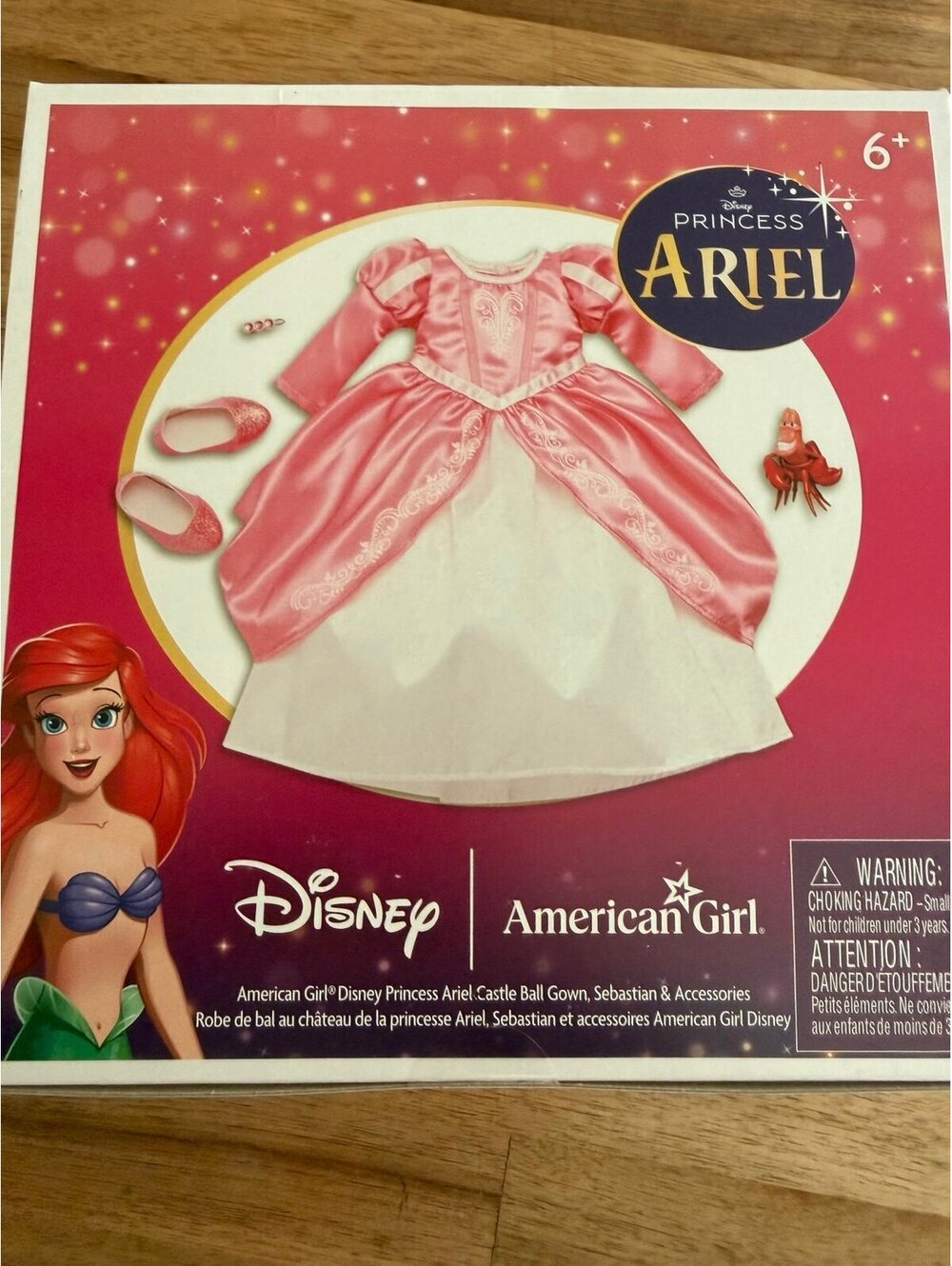 NEW American Girl Doll Disney Princess Ariel Castle Ball Gown & Accessories
